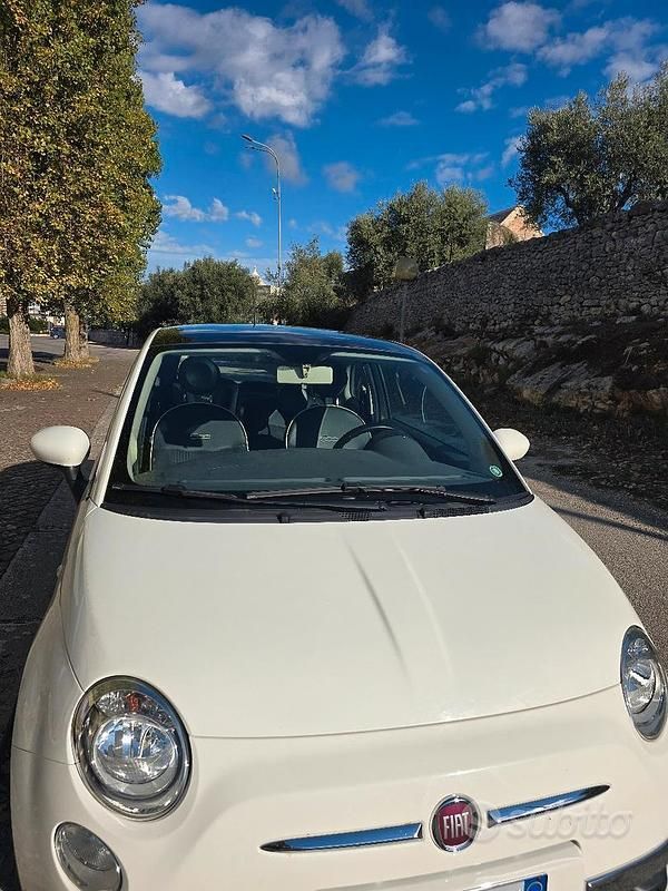 Usata Fiat 500 70 CV (51 kW) 2015 Bianco Utilitaria
