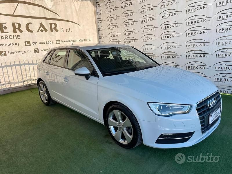 Usata Audi A3 Ambition 110 CV (80 kW) 2015 Bianco Berlina