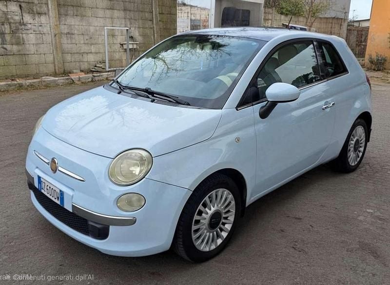 Usata Fiat 500 Lounge 69 CV (50 kW) 2009 Celeste Cabrio