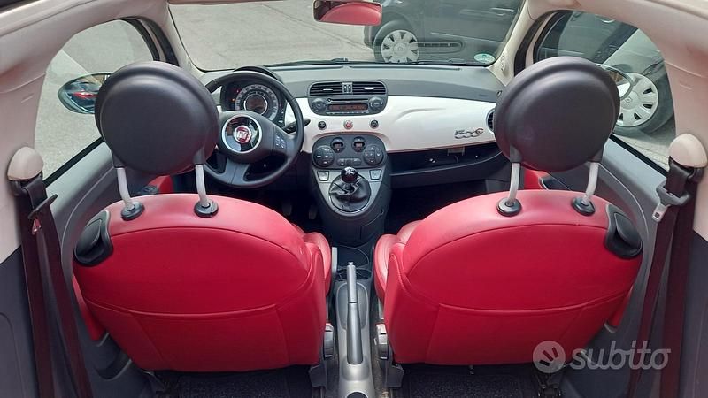 Usata Fiat 500C Lounge 95 CV (69 kW) 2012 Bianco Cabrio