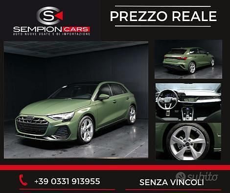 Verde Nuova 2025 Audi A3 S-Line Tre volumi | 39.500 € (Buon prezzo) - Immagine 1/3