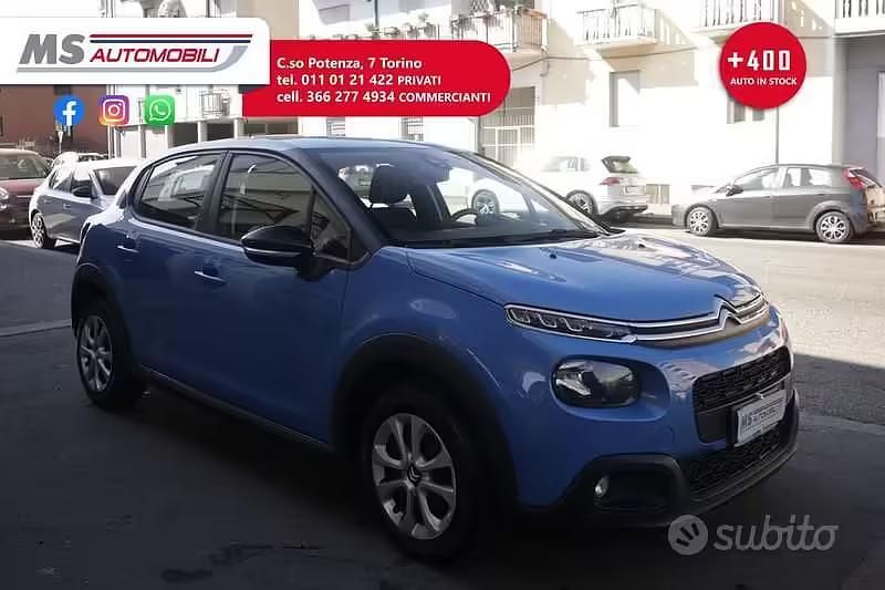 Usata Citroën C3 PureTech 83 CV (61 kW) 2019 Azzurro Utilitaria