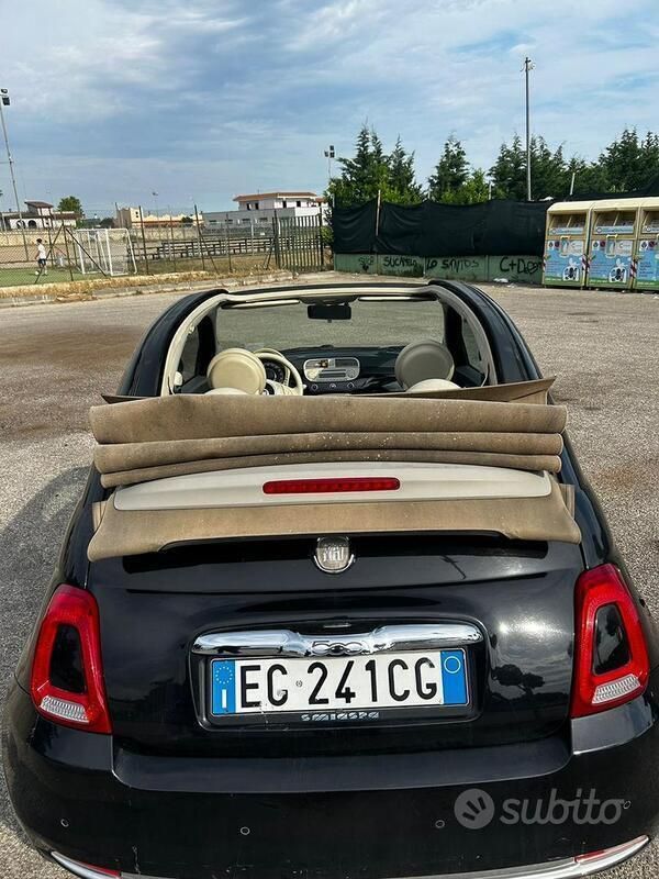 Usata Fiat 500C 69 CV (50 kW) 2012 Nero Cabrio