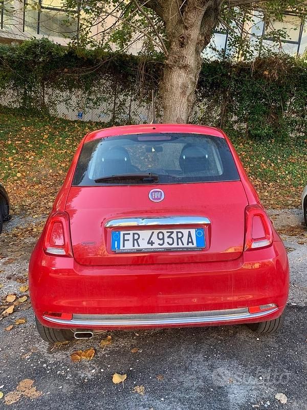 Usata Fiat 500 Lounge 105 CV (77 kW) 2018 Rosso Berlina