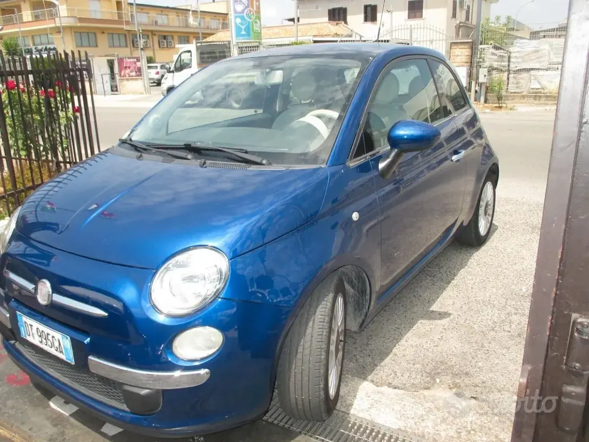 Usata Fiat 500 Lounge 69 CV (50 kW) 2009 Blu Cabrio