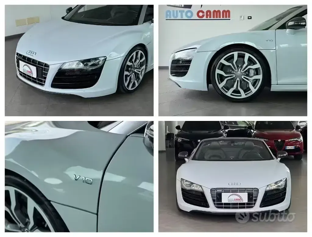 Usata Audi R8 Spyder 525 CV (386 kW) 2012 Bianco Cabrio