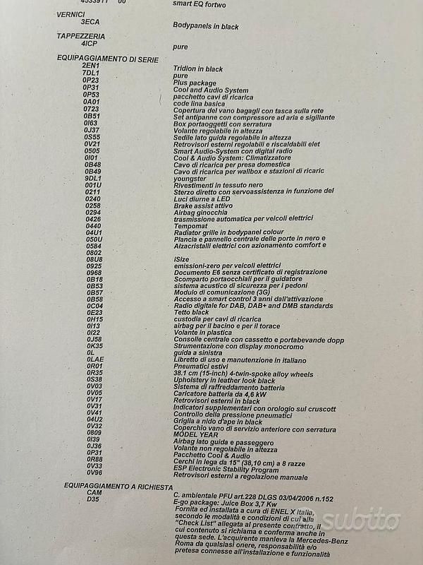 Usata Smart ForTwo Electric Drive Pure 60 kW (82 CV) 2022 Nero Coupé