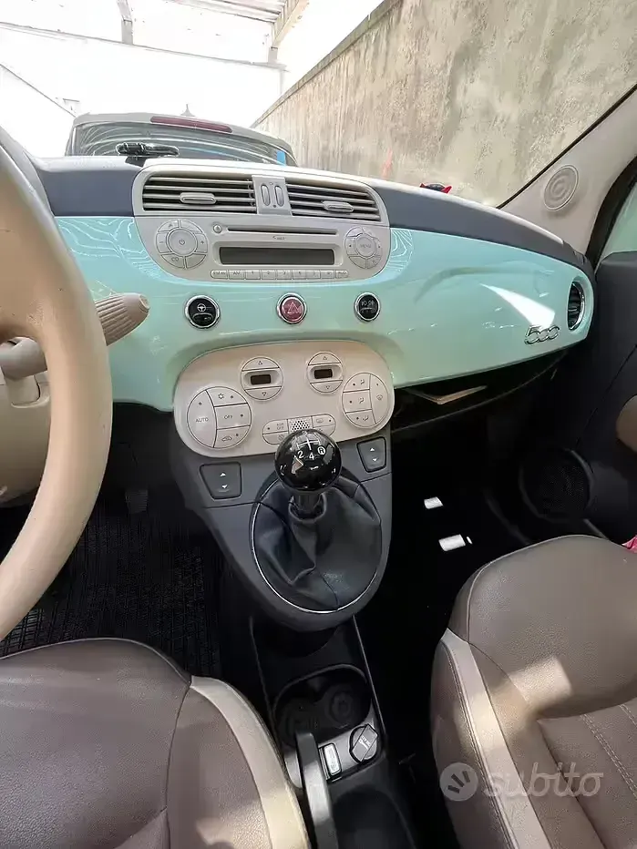 Usata Fiat 500 Lounge 95 CV (69 kW) 2015 Verde Berlina