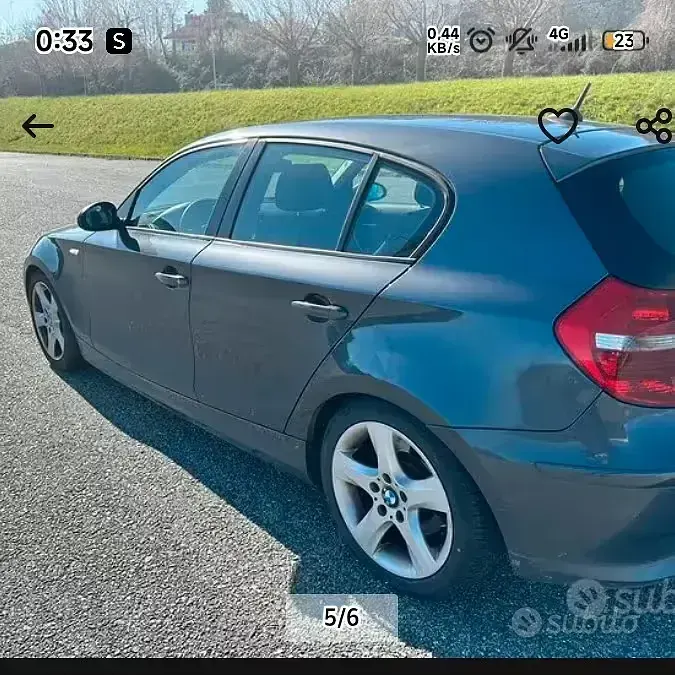 Usata BMW 120 163 CV (119 kW) 2008 Grigio Utilitaria