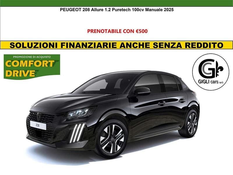 Usata Peugeot 208 Allure 101 CV (74 kW) 2025 Nero Utilitaria