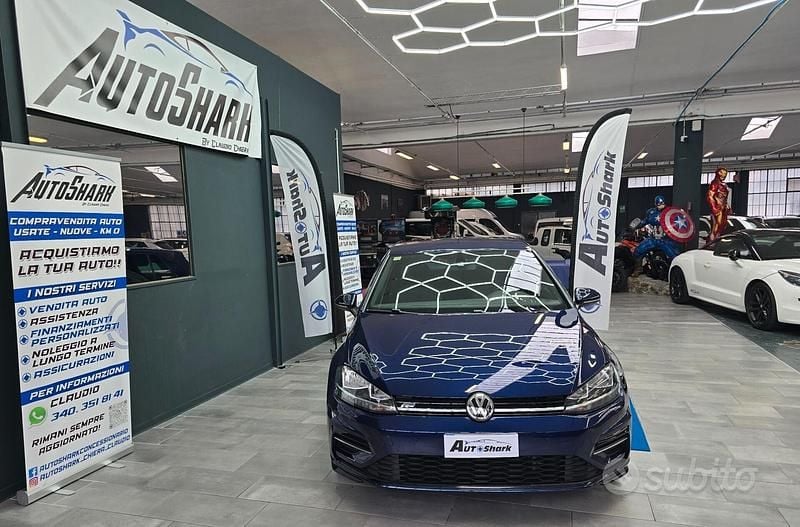 Usata VW Golf VII R-line 116 CV (85 kW) 2018 Blu Berlina