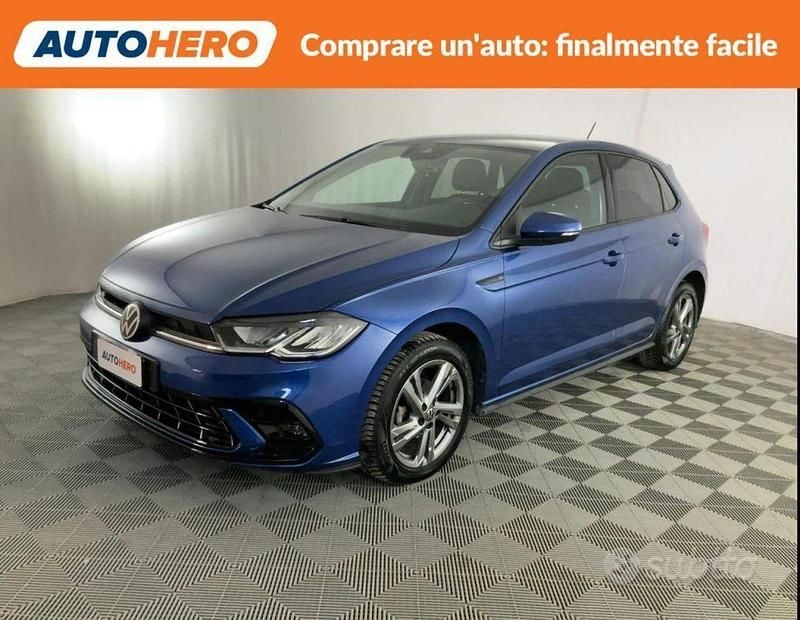 Usata VW Polo R-line 95 CV (69 kW) 2022 Blu Utilitaria