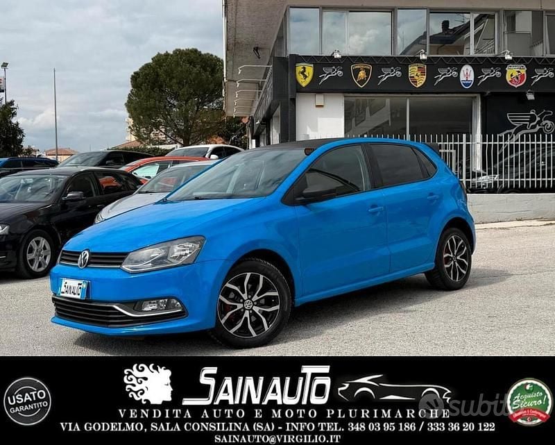 Usata VW Polo 75 CV (55 kW) 2015 Blu Berlina