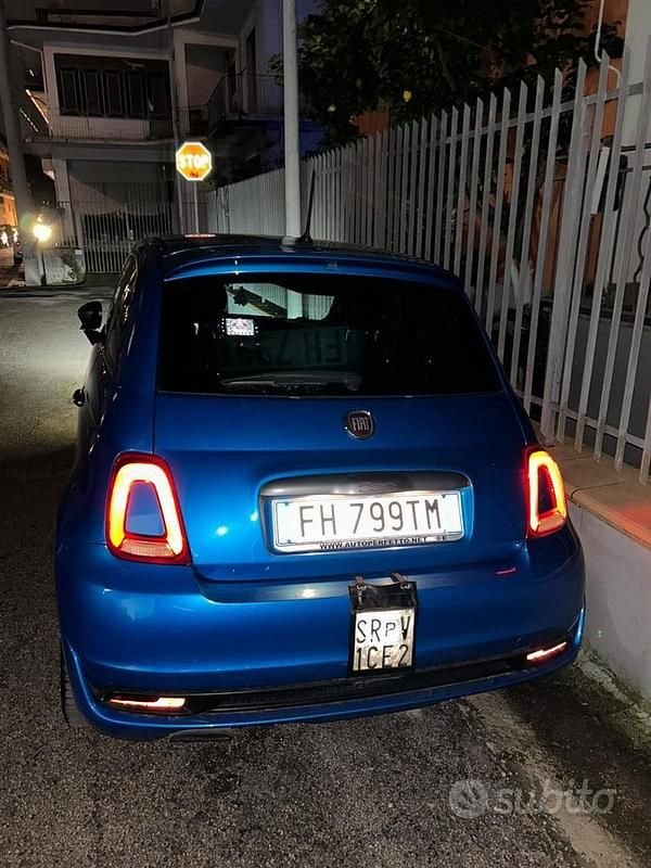 Usata Fiat 500 105 CV (77 kW) 2017 Blu Berlina