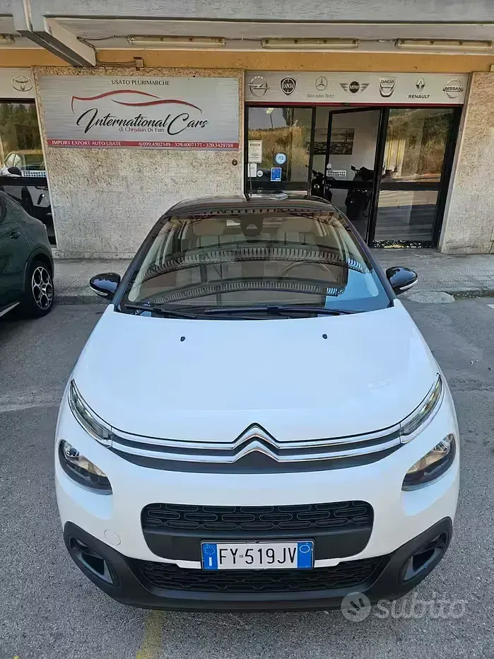 Usata Citroën C3 Shine 83 CV (61 kW) 2019 Bianco Utilitaria