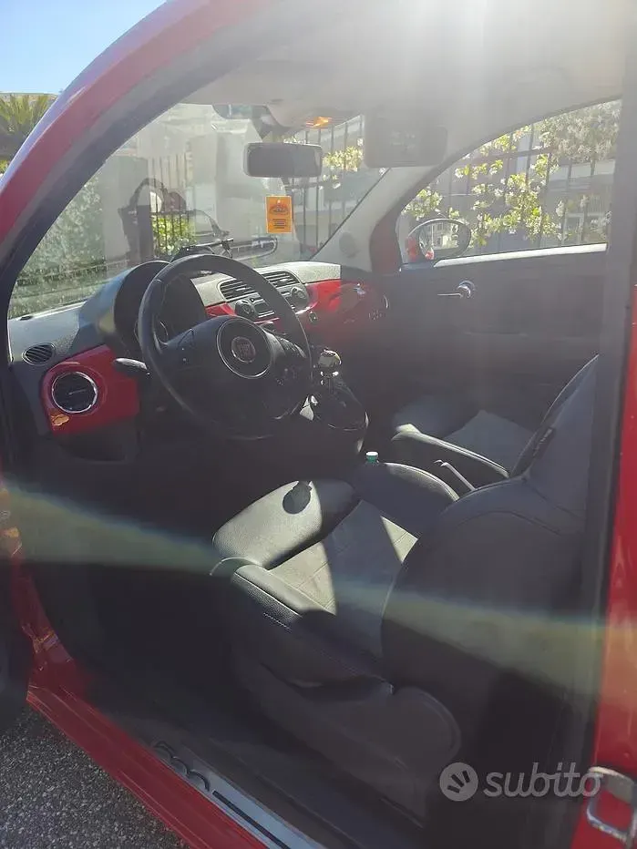 Usata Fiat 500 75 CV (55 kW) 2010 Rosso Berlina