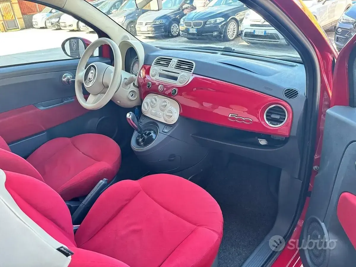 Usata Fiat 500 Pop 69 CV (50 kW) 2009 Rosso Cabrio