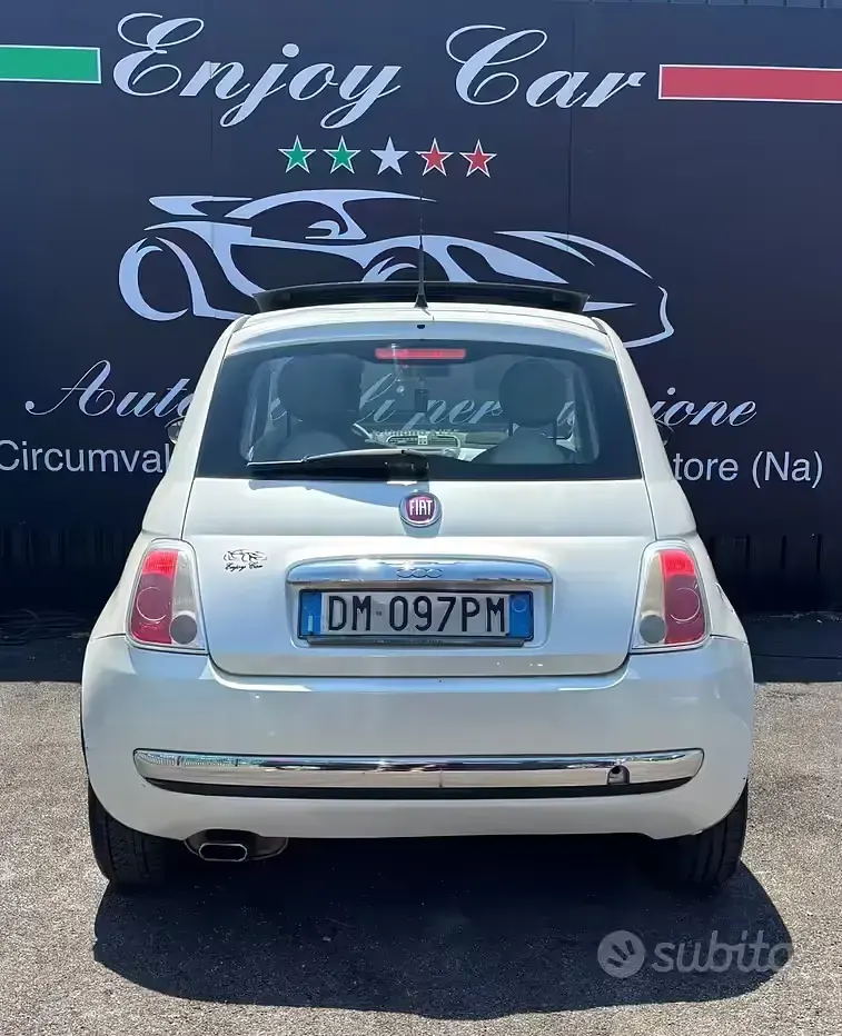 Usata Fiat 500 75 CV (55 kW) 2009 Bianco Cabrio