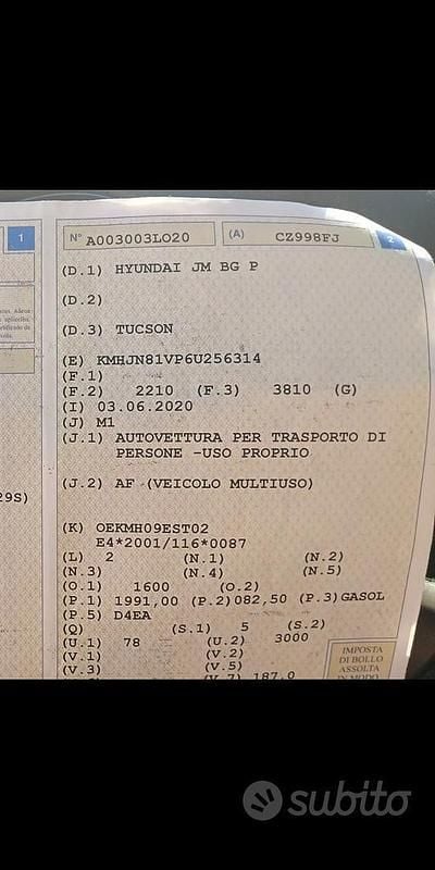 Grigio Usata 2006 Hyundai Tucson SUV | 2800 € (Buon prezzo) - Immagine 1/4