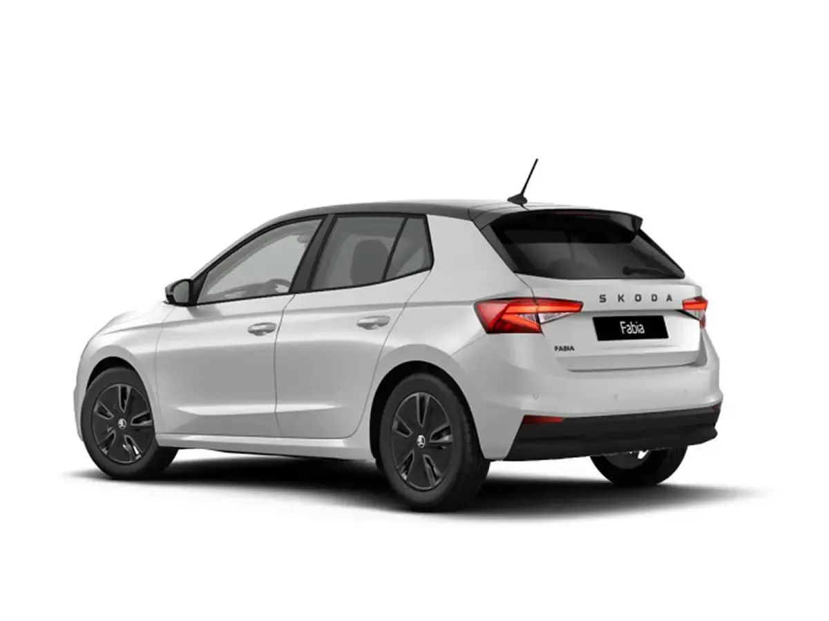 Nuova Skoda Fabia 95 CV (69 kW) 2026 Bianco luna metallizzato nero tulipano p Utilitaria