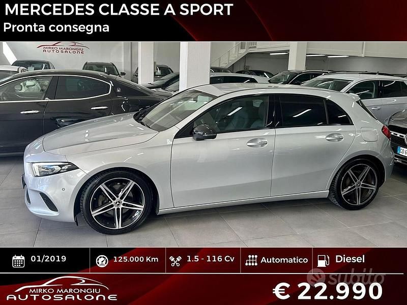 Usata Mercedes A180 116 CV (85 kW) 2019 Grigio Berlina