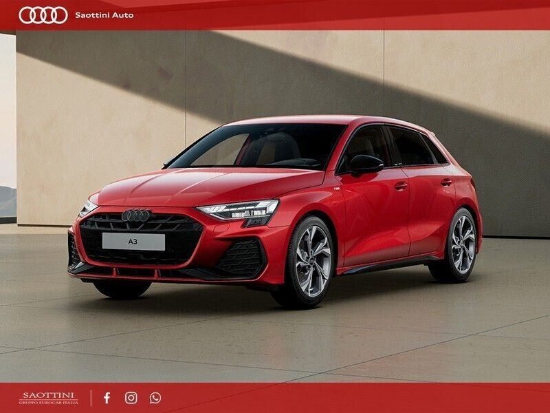 Rosso progressivo metallizzato Nuova 2025 Audi A3 Sportback S-Line Due volumi | 40.900 € (Buon prezzo) - Immagine 1/4