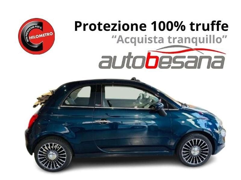 Usata Fiat 500C Lounge 69 CV (50 kW) 2018 Blu/azzurro Cabrio