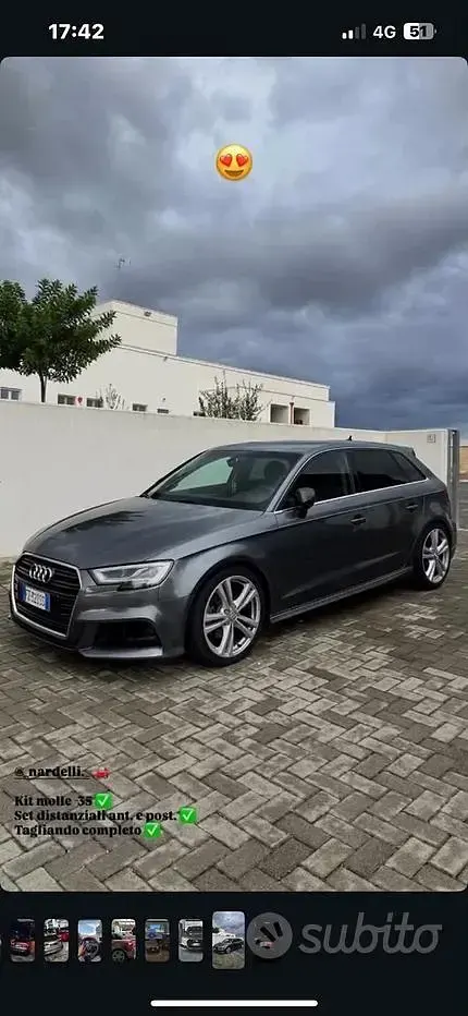 Usata Audi A3 S-Line 150 CV (110 kW) 2019 Bluazzurro Berlina