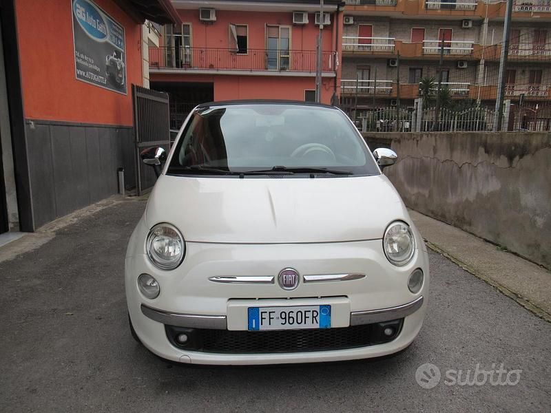 Usata Fiat 500C Lounge 95 CV (69 kW) 2010 Bianco Cabrio