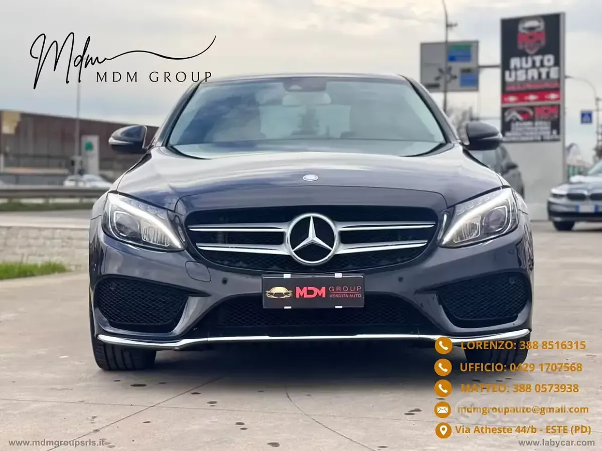 Usata Mercedes C250 AMG line 204 CV (150 kW) 2015 Nero Berlina