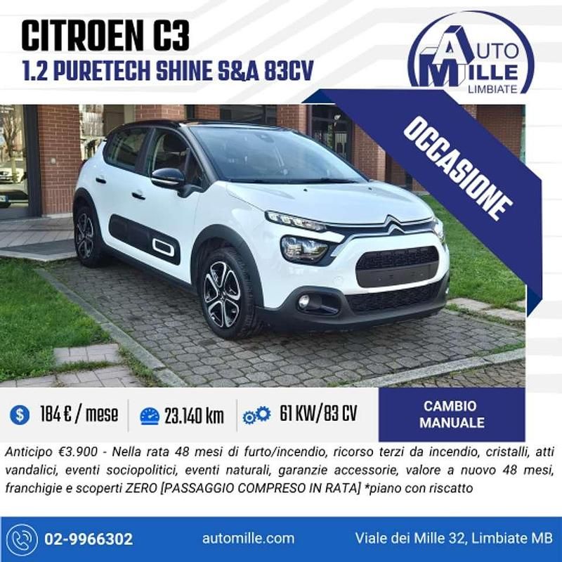 Usata Citroën C3 PureTech 83 CV (61 kW) 2022 Bianco Berlina