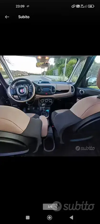 Usata Fiat 500L 105 CV (77 kW) 2014 Verde Monovolume