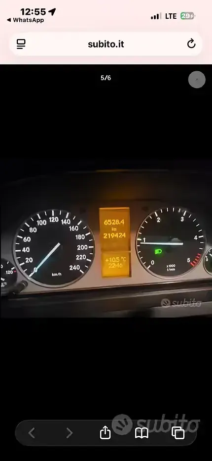Usata Mercedes B180 109 CV (80 kW) 2007 Grigio Monovolume