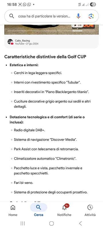 Usata VW Golf VII Cup 110 CV (80 kW) 2015 Argento Berlina