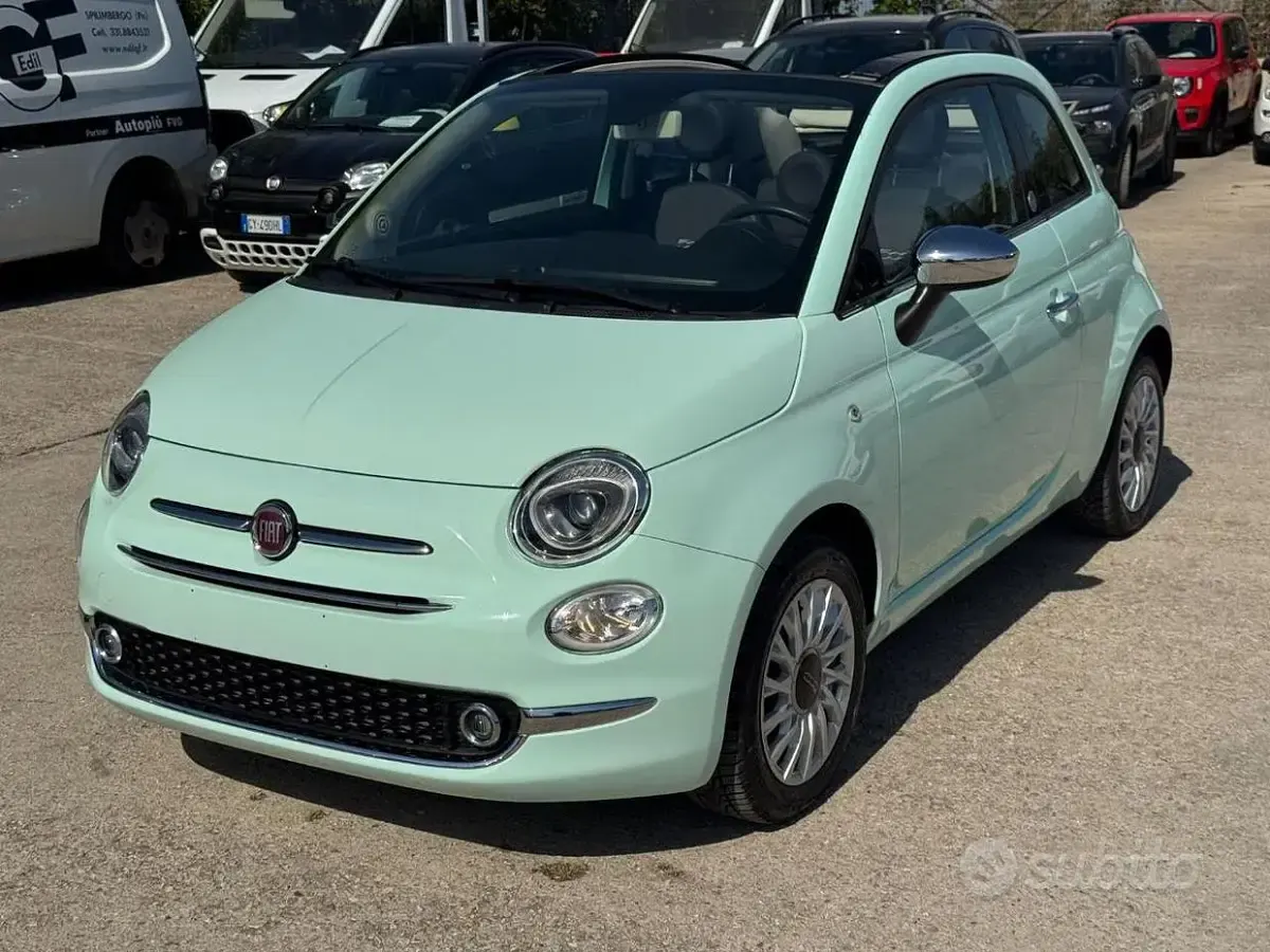 Usata Fiat 500C 69 CV (50 kW) 2018 Verde Cabrio