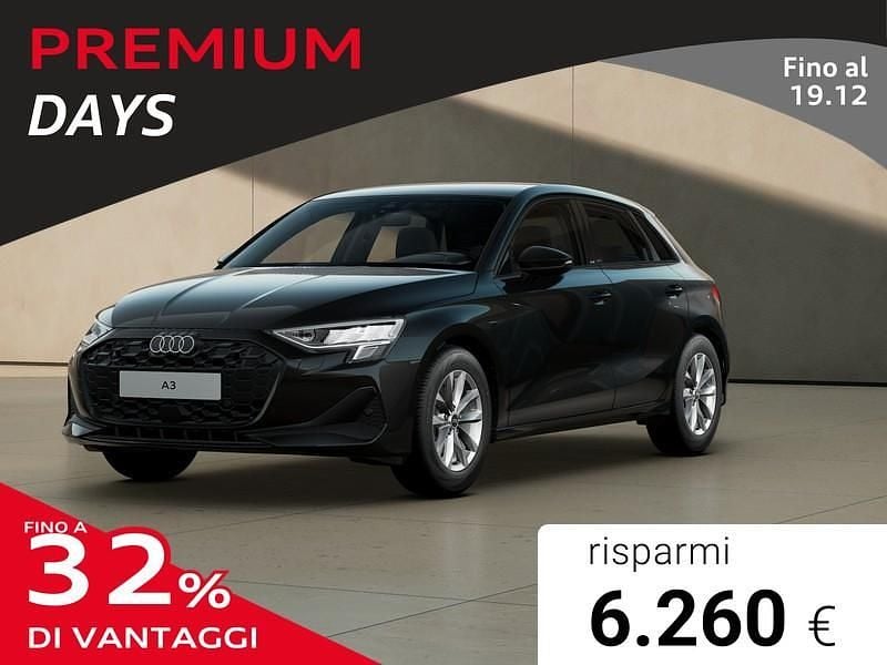 Nero mito metallizzato Nuova 2025 Audi A3 Business Tre volumi | 29.500 € (Super prezzo) - Immagine 1/4