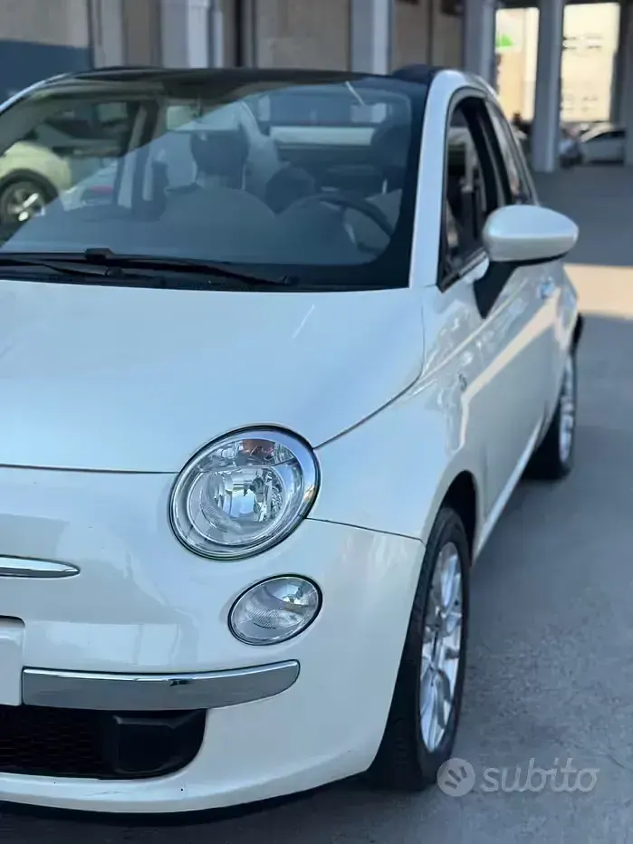Usata Fiat 500C Lounge 69 CV (50 kW) 2010 Bianco Cabrio
