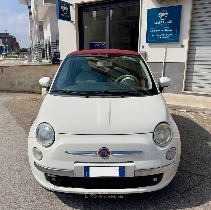 Usata Fiat 500 Lounge 75 CV (55 kW) 2009 Bianco Cabrio