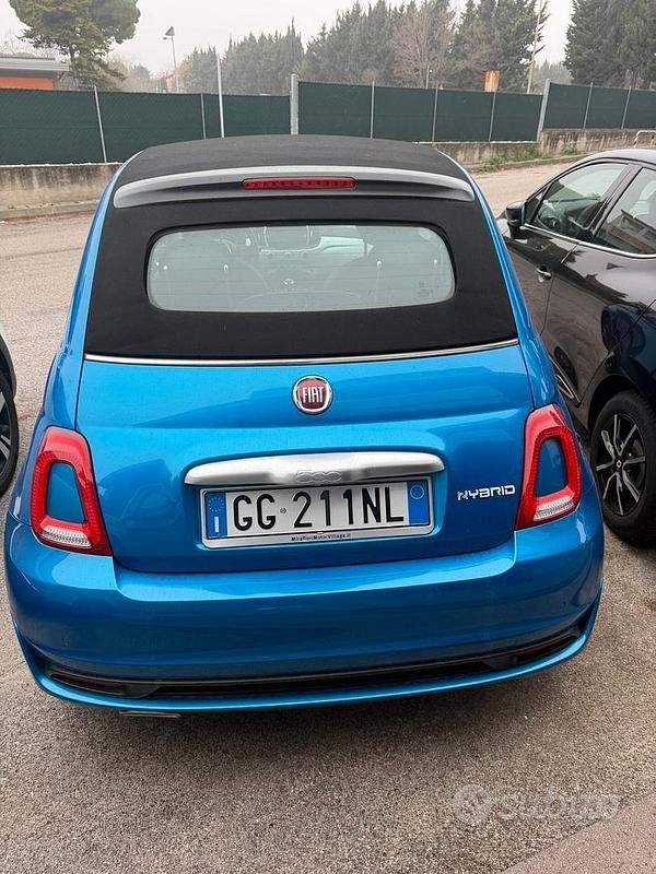 Usata Fiat 500C 69 CV (50 kW) 2021 Blu Cabrio