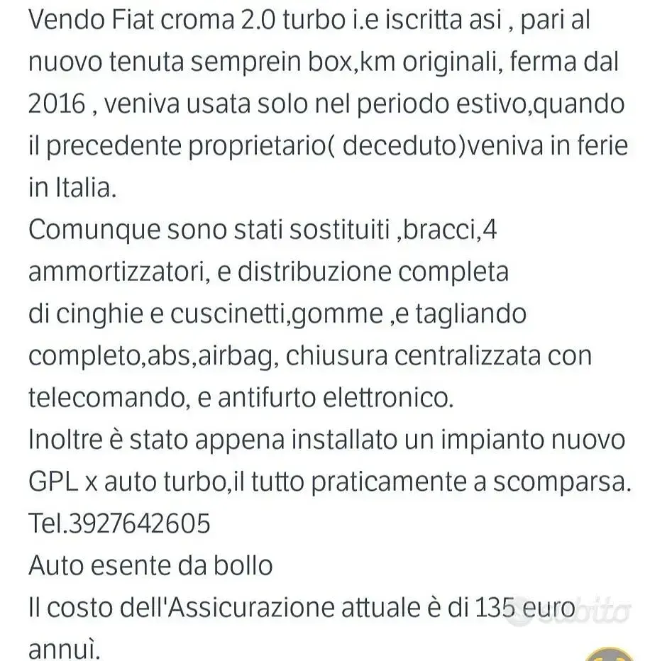 Usata Fiat Croma 155 CV (114 kW) 1995 Utilitaria