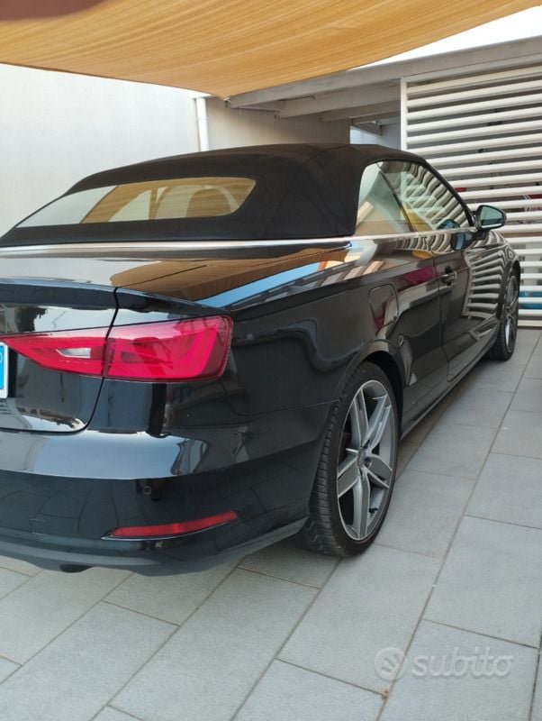 Usata Audi A3 Cabriolet S-Line 150 CV (110 kW) 2015 Nero Cabrio