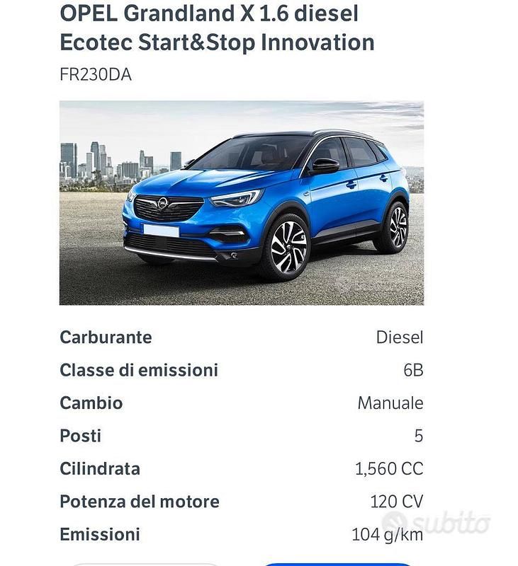 Usata Opel Grandland X 120 CV (88 kW) 2018 SUV