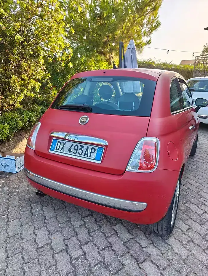 Usata Fiat 500 69 CV (50 kW) 2009 Rosso Cabrio