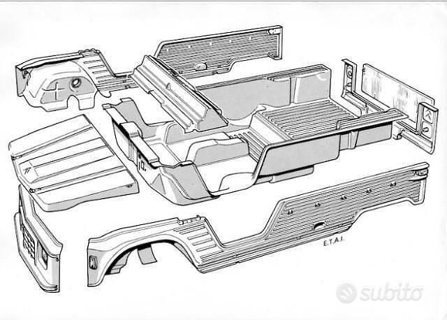 Usata Citroën Méhari 1960 Rosso Cabrio