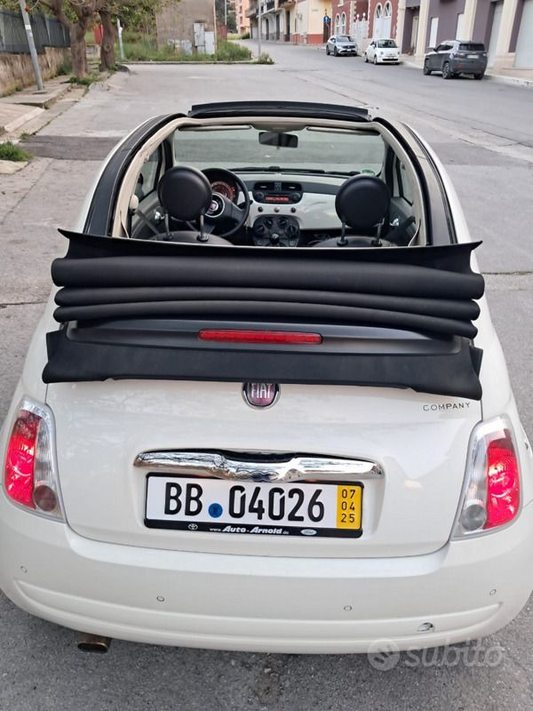 Usata Fiat 500 69 CV (50 kW) 2012 Bianco Cabrio