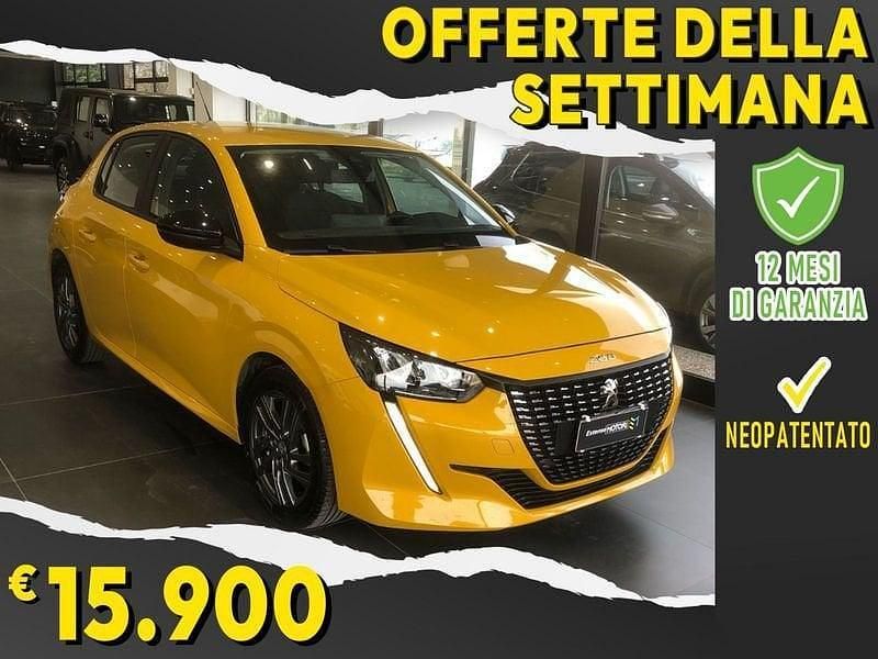Usata Peugeot 208 Active 75 CV (55 kW) 2021 Giallo Utilitaria