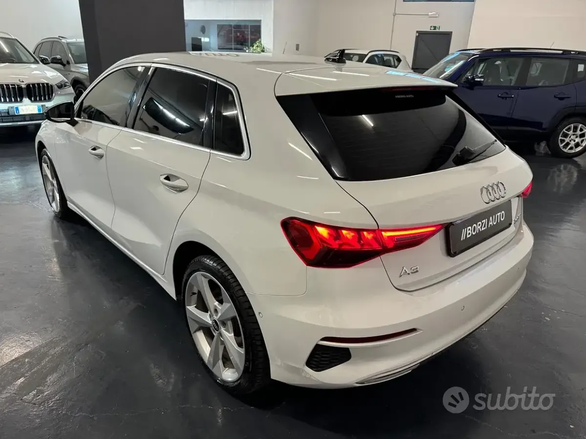 Usata Audi A3 Advanced 116 CV (85 kW) 2020 Bianco Berlina