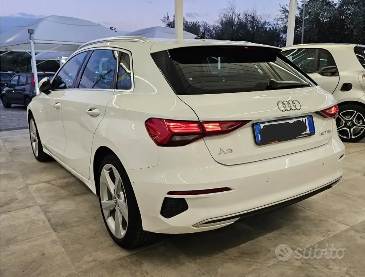 Usata Audi A3 Advanced 150 CV (110 kW) 2020 Bianco Berlina