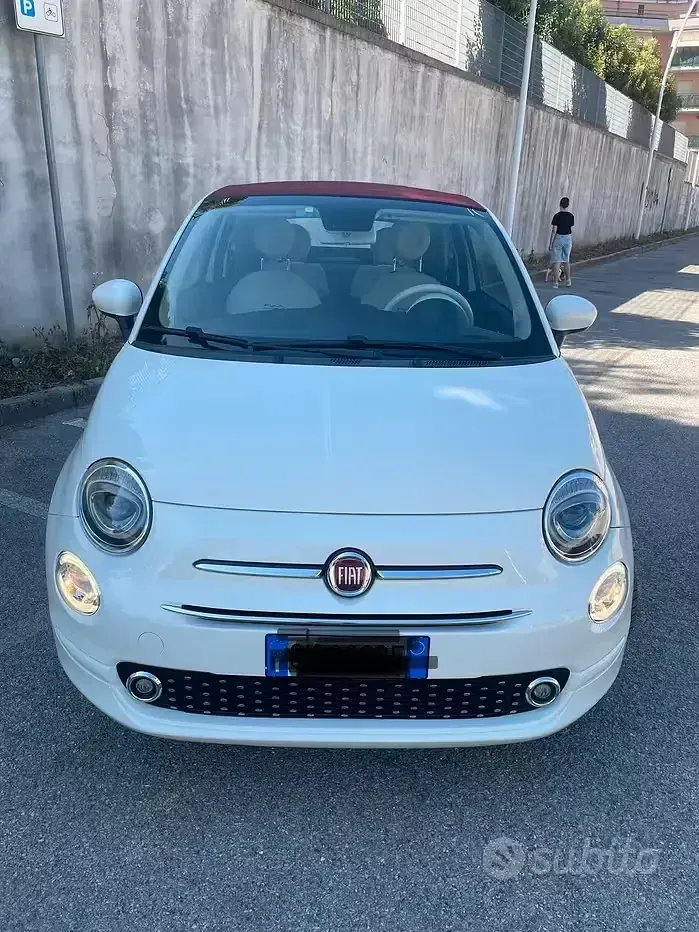 Usata Fiat 500 Lounge 69 CV (50 kW) 2018 Bianco Cabrio