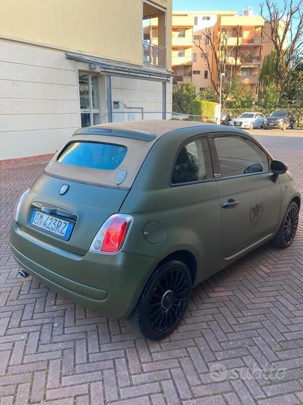 Usata Fiat 500 85 CV (62 kW) 2012 Verde Cabrio